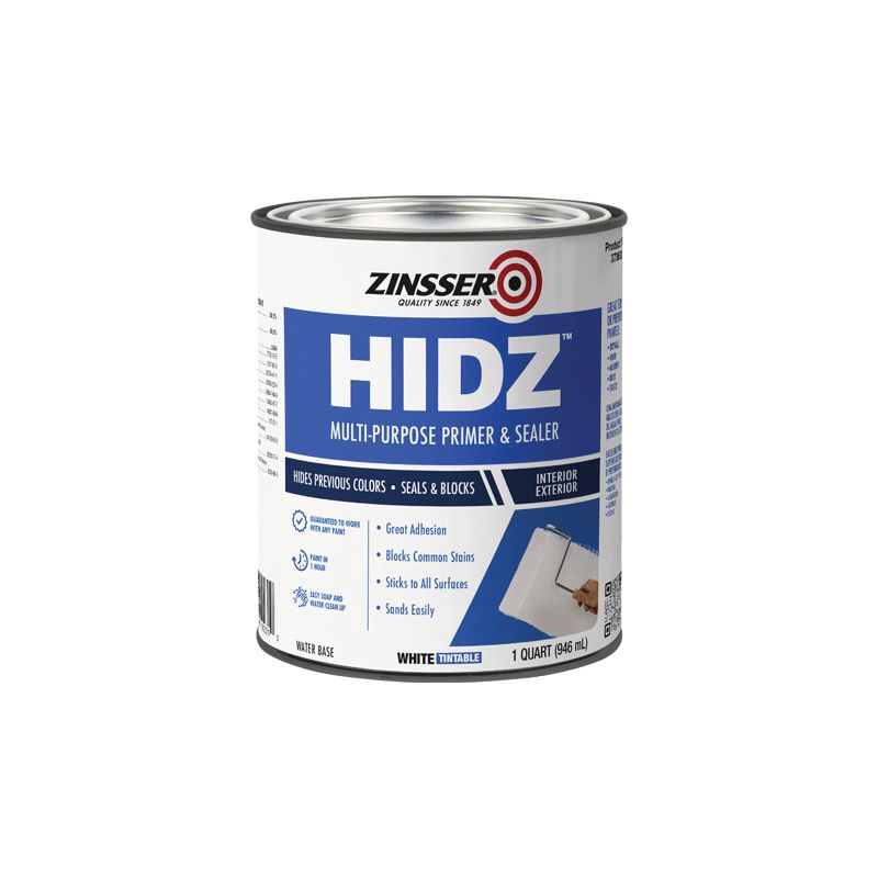 Zinsser HIDZ Series 373693 Primer and Sealer, White, 1 qt White (Pack of 4)