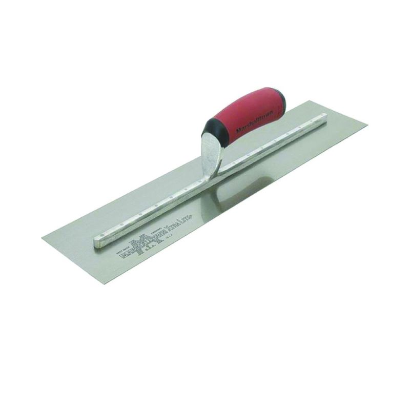 Marshalltown MXS57D Finishing Trowel, 14 in L Blade, 3 in W Blade, Spring Steel Blade, Square End, Curved Handle 14 In