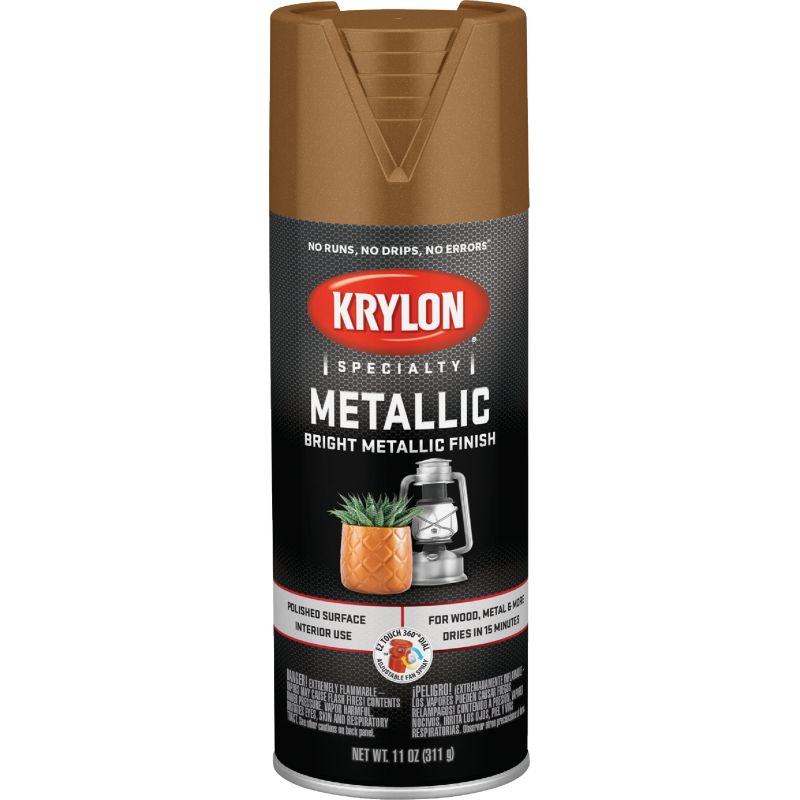 Krylon Metallic Spray Paint Brass, 12 Oz.