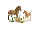Schleich-S 42432 Toy, Horse Club Sarah&#039;s Baby Animal Care