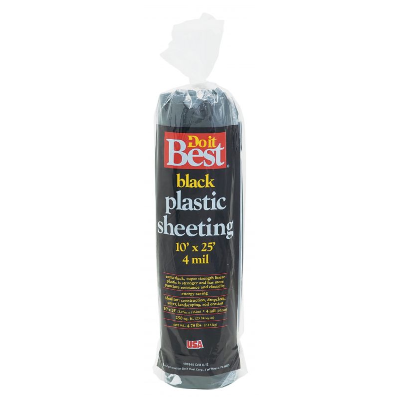 Do it Best Plastic Sheeting 10 Ft. X 25 Ft., Black