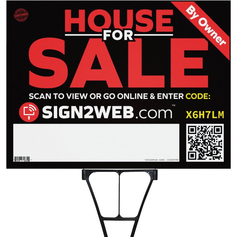 Sign2Web House For Sale By Owner Sign Double-Sided