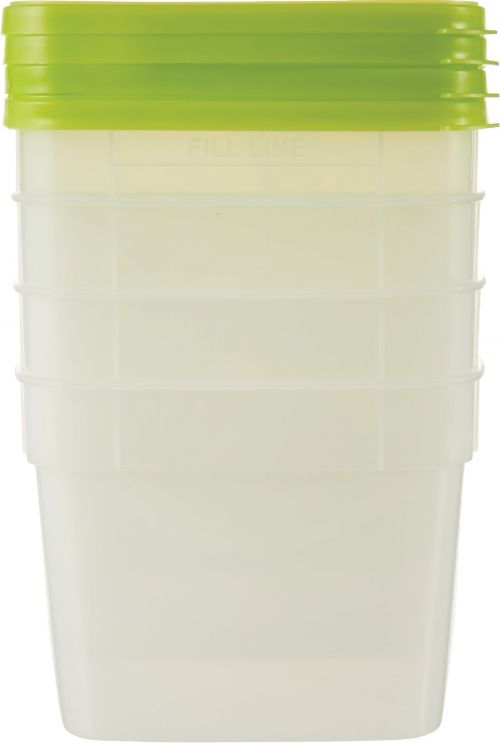 Arrow Reusable Plastic Storage Container Set, 6 Pack, 1 Quart / 4 Cup