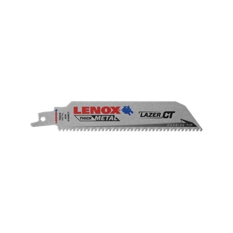 Lenox LAZER CT 2014212 Reciprocating Saw Blade, 1 in W, 4 in L, 8 TPI, Carbide Cutting Edge