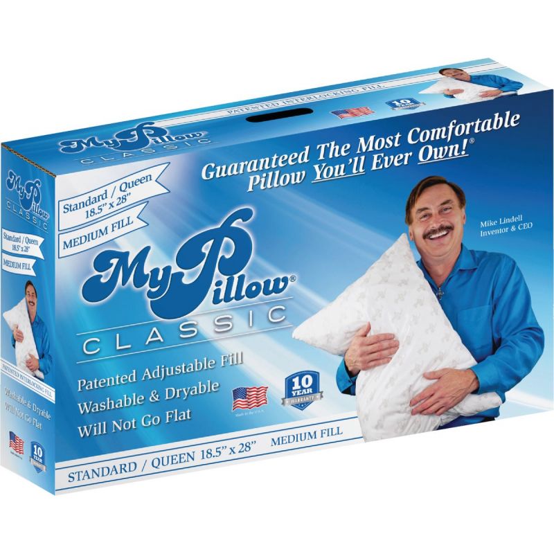 MyPillow Classic Bed Pillow Standard/Queen, White Medium