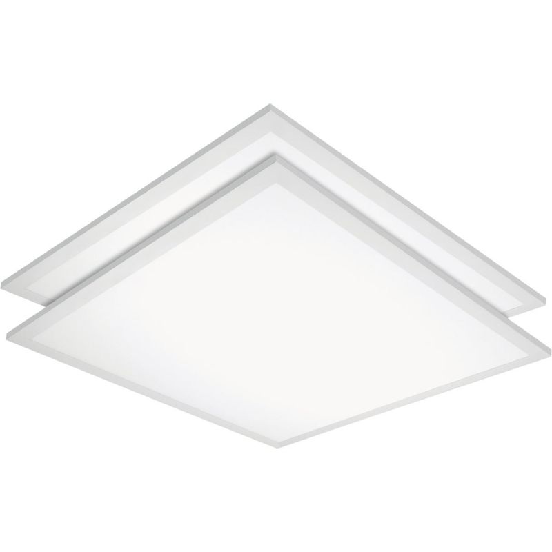 Satco Nuvo LED Flat Panel Ceiling Light Fixture White
