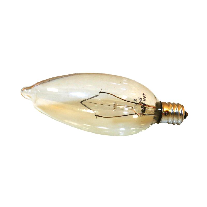 Sylvania 13648 Incandescent Lamp, 40 W, B10 Lamp, Candelabra Lamp Base, 400 Lumens, 2850 K Color Temp