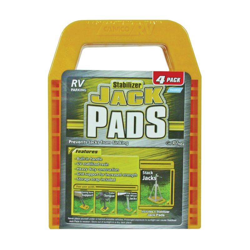 Camco 44595 Stabilizer Jack Pad, Resin, Yellow Yellow