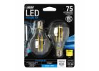 Feit Electric BPA1575N/850/FIL/2 LED Bulb, General Purpose, A15 Lamp, 75 W Equivalent, E17 Lamp Base, Dimmable