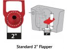 Korky Kohler Hinge Toilet Flapper 2 In., Red