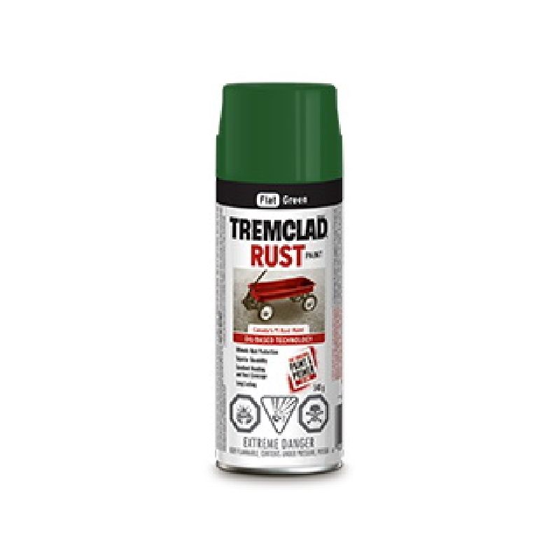 Rust-Oleum 27034B522 Rust Preventative Spray Paint, Flat, Green, 340 g, Can Green