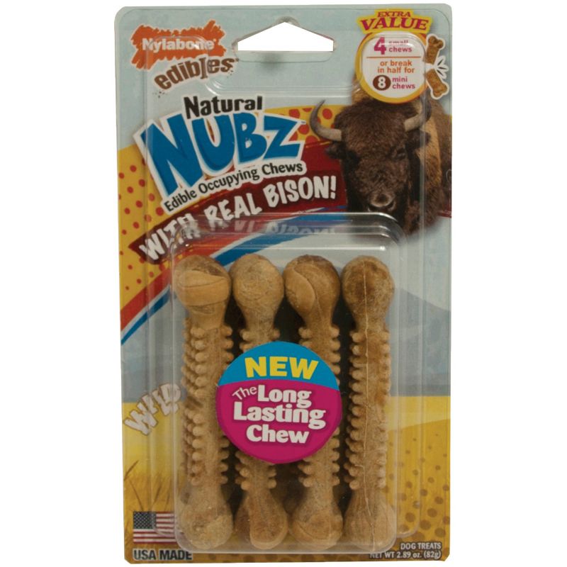 Nylabone Edibles Natural Nubz Dog Treat Chew 4-Pack