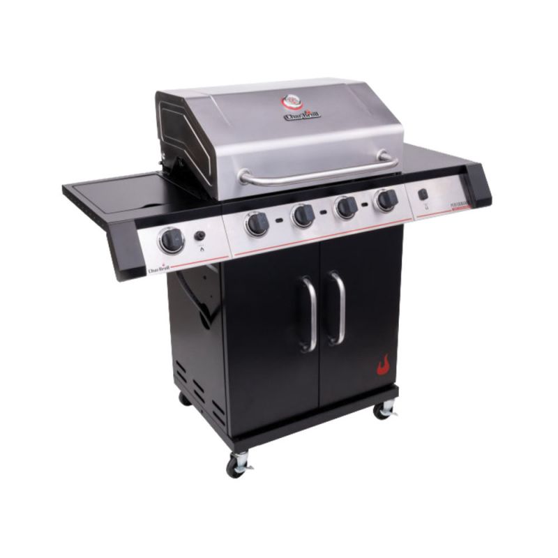 Char-Broil 463341021 Gas Grill, Liquid Propane, 2 ft 1/2 in W Cooking Surface, 1 ft 5-3/32 in D Cooking Surface Black/Silver