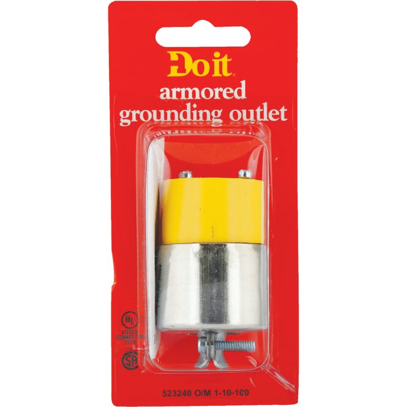 Do it Armored Cord Connector Yellow, 15A
