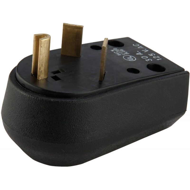 GE Travel Trailer Power Plug Black, 30