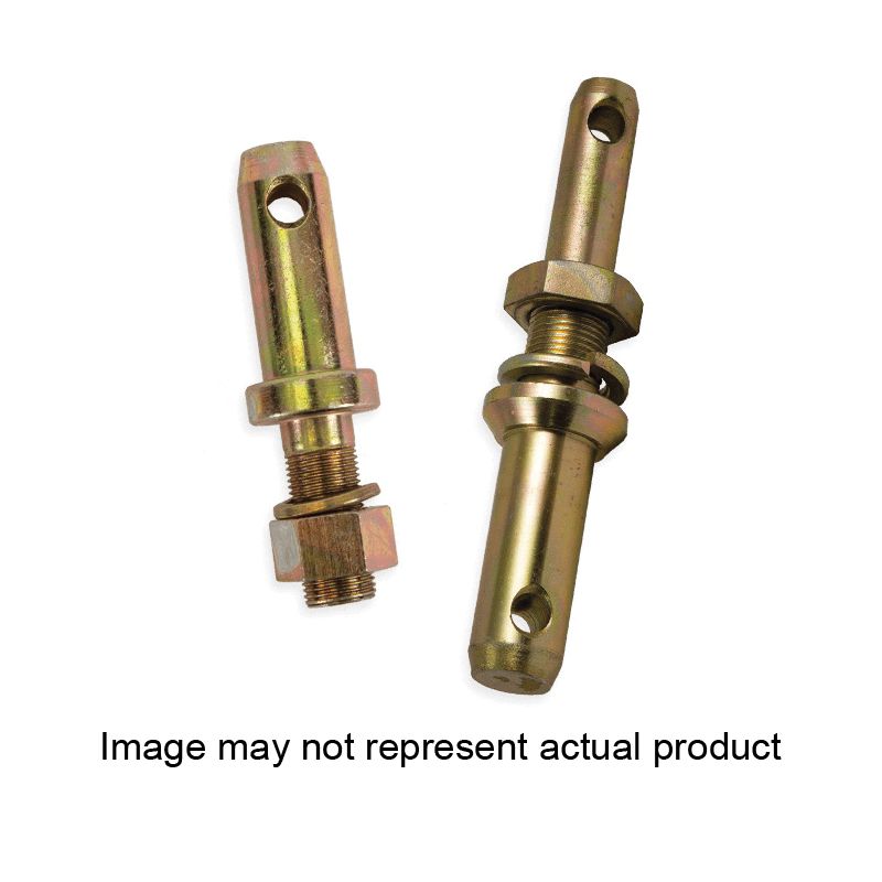 Koch 4023623 Lift Arm Pin, 1 to 2 Forged Hitch, 1-1/8 in Dia Pin, 5-1/4 in OAL, Zinc-Plated Yellow