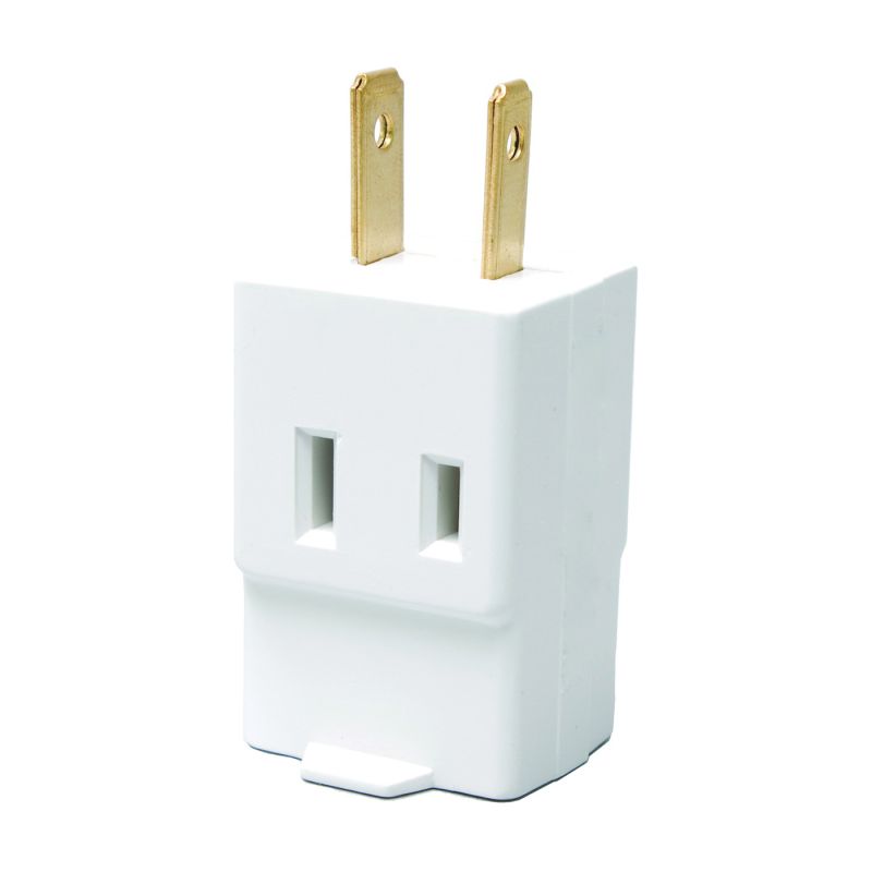 Eaton Wiring Devices BP4400W Outlet Tap, 2 -Pole, 15 A, 125 V, 3 -Outlet, NEMA: NEMA 1-15R, White White