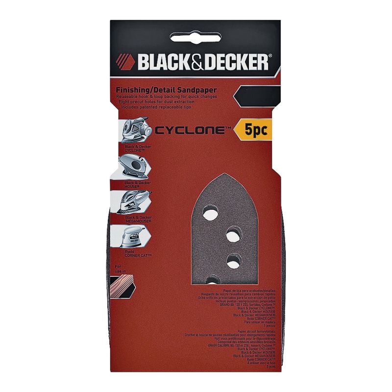 Black & Decker 120 Grit Mouse Sandpaper (5-Pack) BDAM120