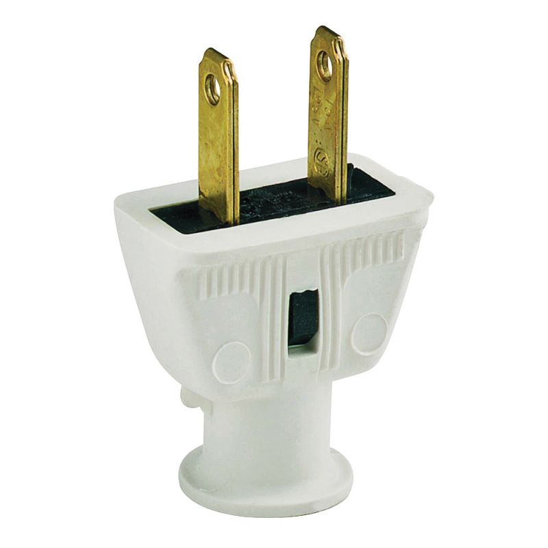 Eaton Wiring Devices 183W-BOX Electrical Plug, 2 -Pole, 15 A, 125 V, NEMA: NEMA 5-15, White White