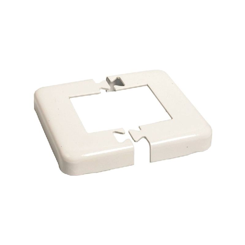 Regal BC-0W Base Plate Cover, Aluminum, White, Powder-Coated, For: 2-1/4 in Posts White