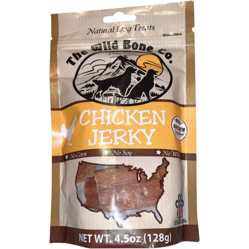The Wild Bone Company Chicken Jerky Dog Treat 4.5 Oz.