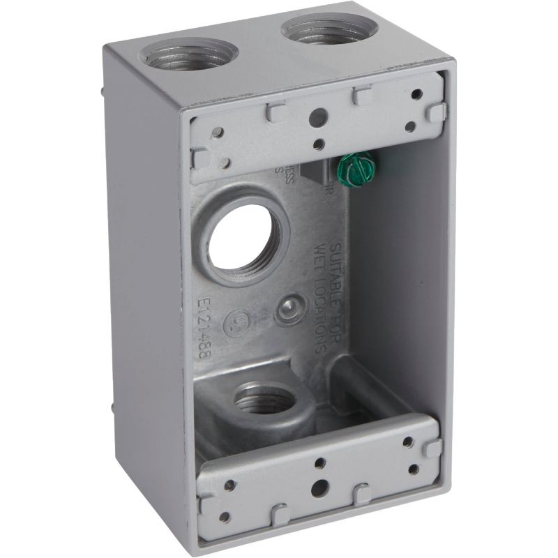 Bell Weatherproof Electrical Outdoor Outlet Box Gray
