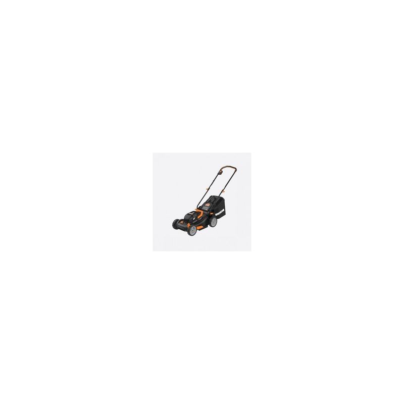 Worx WG743 Lawn Mower, Tool Only, 4 Ah, 20 V, Lithium-Ion, 16 in W Cutting, 1-1/2 to 3-1/2 in H Cutting Increments