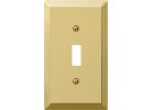 Amerelle Stamped Steel Switch Wall Plate Polished Brass