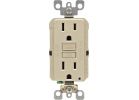 Leviton SmartLockPro Self-Test Rounded Corner GFCI Outlet Ivory, 15A