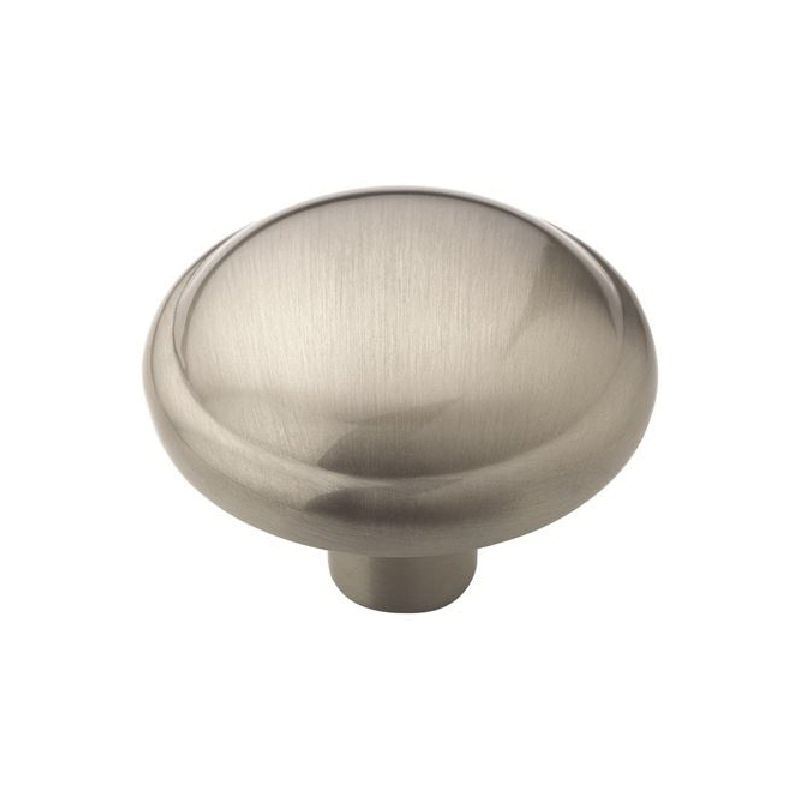 Amerock Allison Value Series BP53000G10 Cabinet Knob, 15/16 in Projection, Zinc, Satin Nickel 1-1/4 In Dia, Transitional