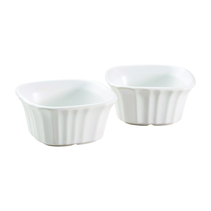 Corningware 1111281 Bake Dish Set, 7 oz Capacity, Stoneware, French White, Dishwasher Safe: Yes 7 Oz, French White