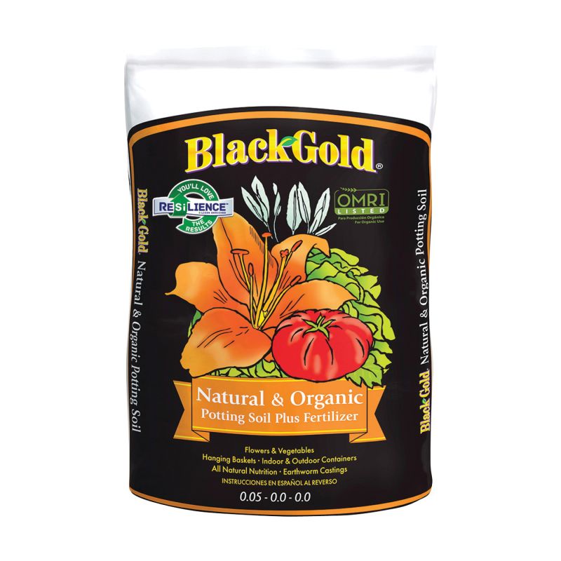 sun gro BLACK GOLD 1402040 1 CFL P Potting Mix, 1 cu-ft Coverage Area, Granular, Brown/Earthy, 70 Bag Brown/Earthy