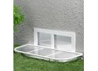 Conquest Steel 5324 Window Well Cover, 53 in L, 24 in W, Aluminum/Polycarbonate, Clear/White Clear/White