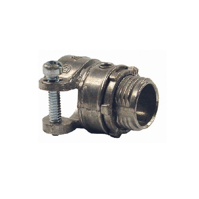 Hubbell SQ050R2 Squeeze Connector, 1/2 in, Zinc