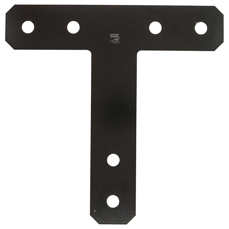 National Hardware 1162BC Series N266-473 T-Plate, 12 in L, 2-1/2 in W, 3/16 in Thick, Steel, Powder-Coated Black