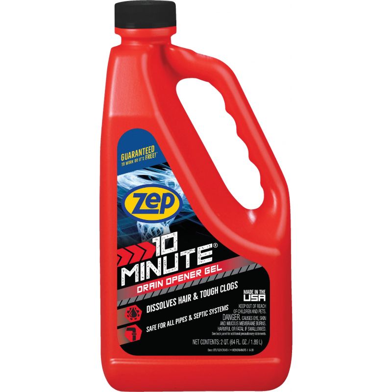 Zep Hair Clog Remover Liquid Drain Cleaner 64 Oz.