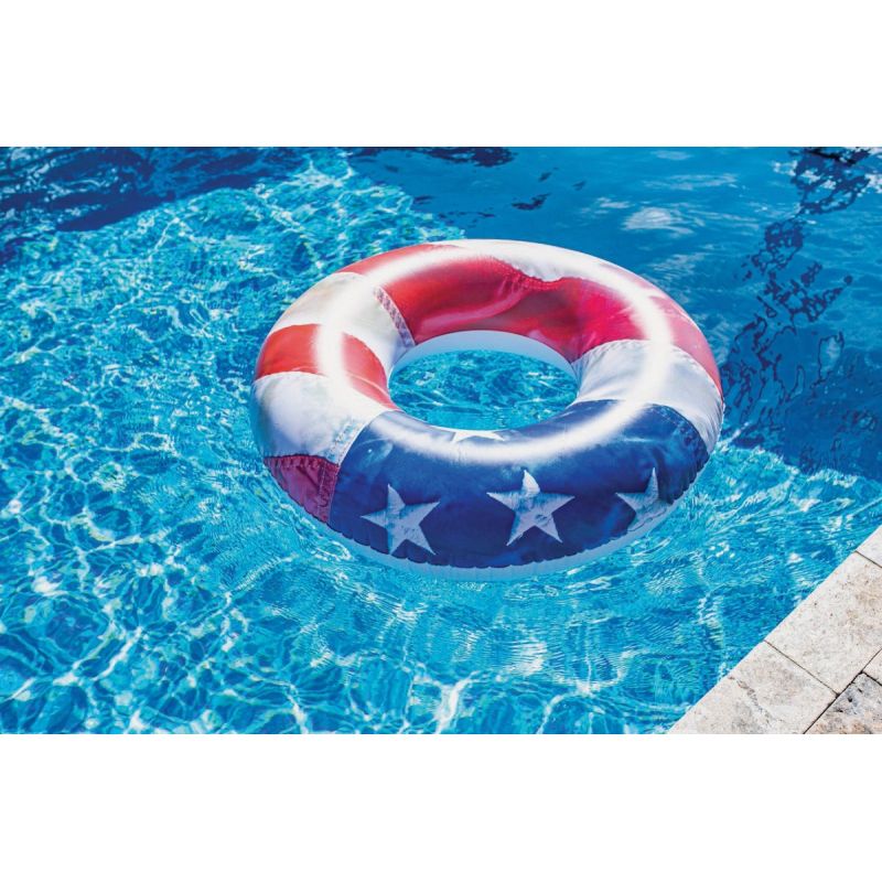 Buy PoolCandy Stars & Stripes Tube Pool Float Red, White, & Blue, Adult