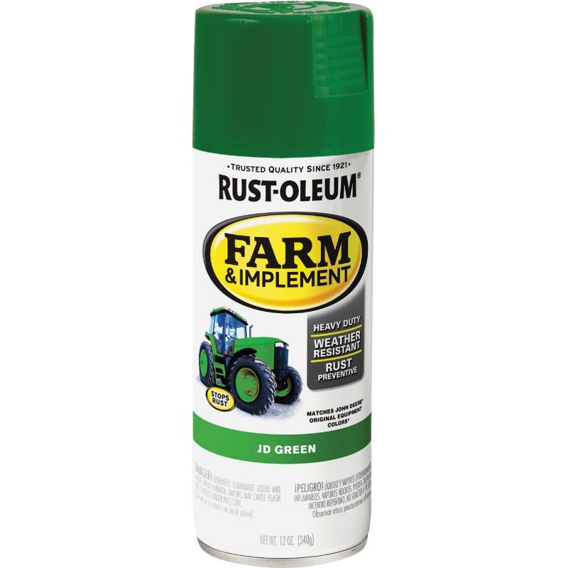 Rust-Oleum Farm &amp; Implement Spray Paint 12 Oz., JD Green