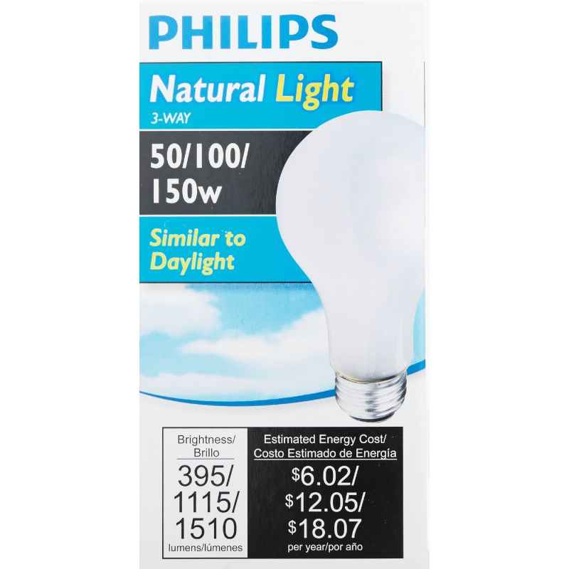 Philips Natural Light A21 Incandescent 3-Way Light Bulb