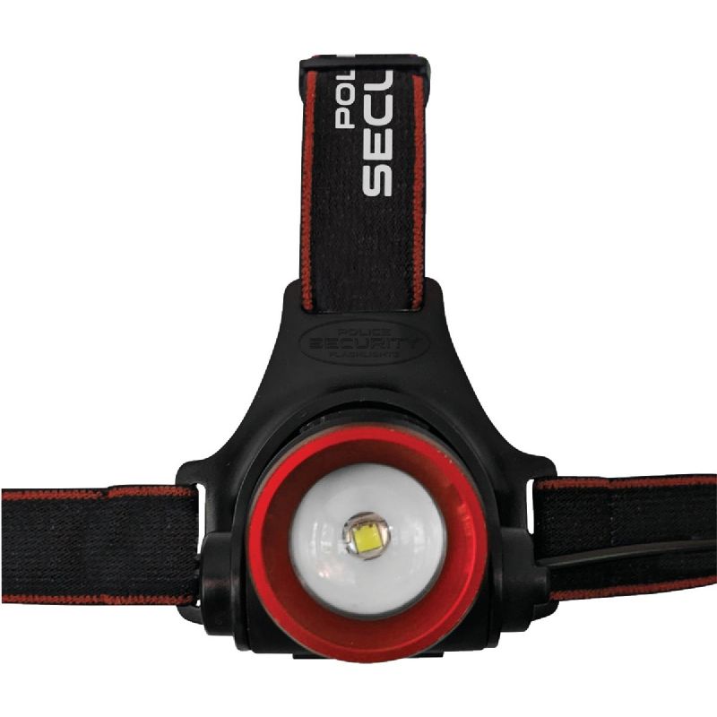 Police Security Lookout Focusing LED Headlamp Black