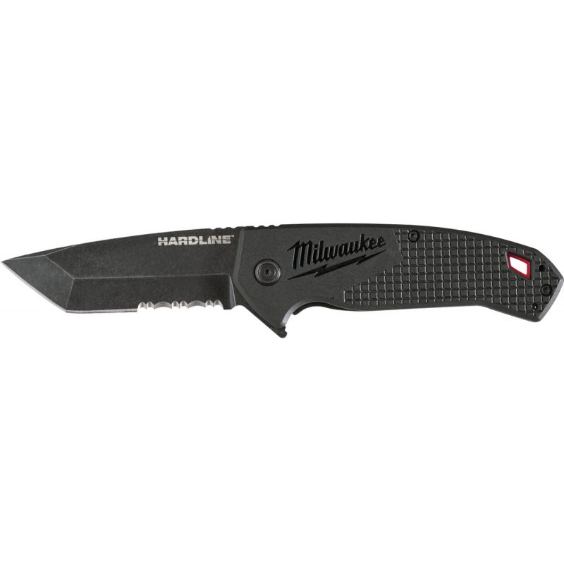 Milwaukee Hardline Serrated Blade Pocket Knife Black