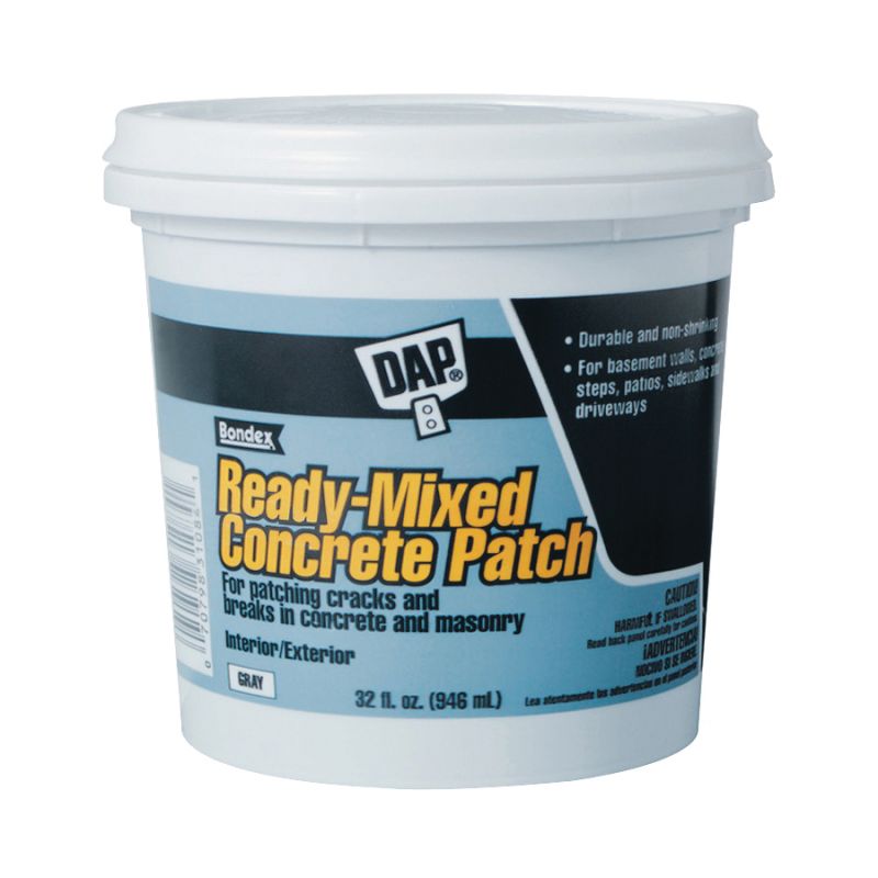 DAP Bondex 31084 Concrete Patch, Gray, 1 qt Pail Gray