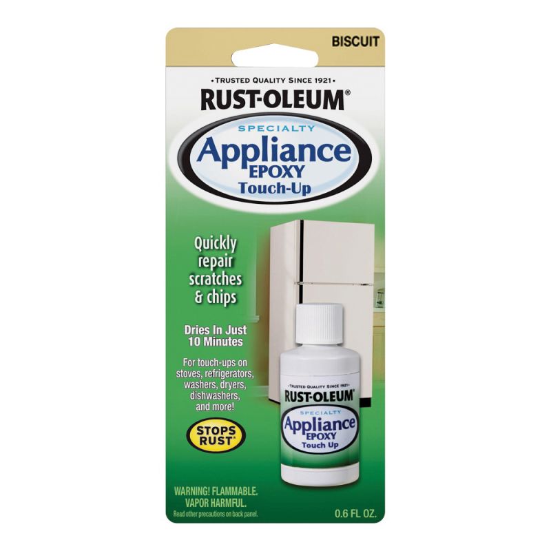 Rust-Oleum 203002 Appliance Touch Up Paint, Solvent-Like, Biscuit, 0.6 oz, Bottle Biscuit