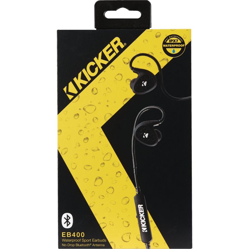 Kicker EB400 Bluetooth Earbuds Assorted, Black