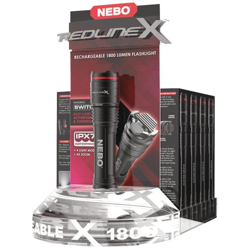 Nebo Redline X LED Rechargeable Flashlight Black