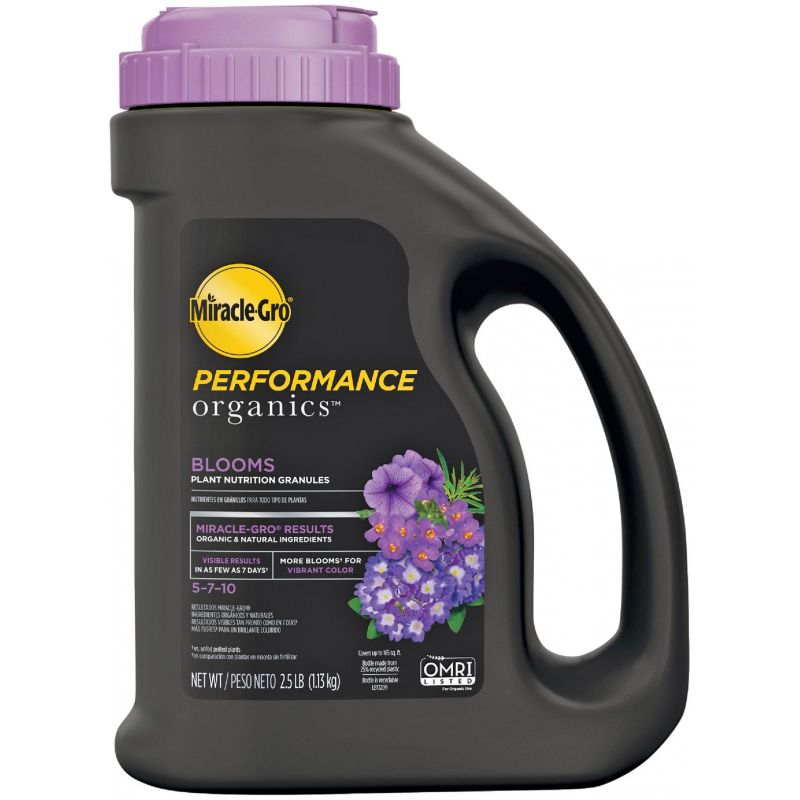 Miracle-Gro Performance Organics Dry Plant Food for Bold Blooms 2.5 Lb.