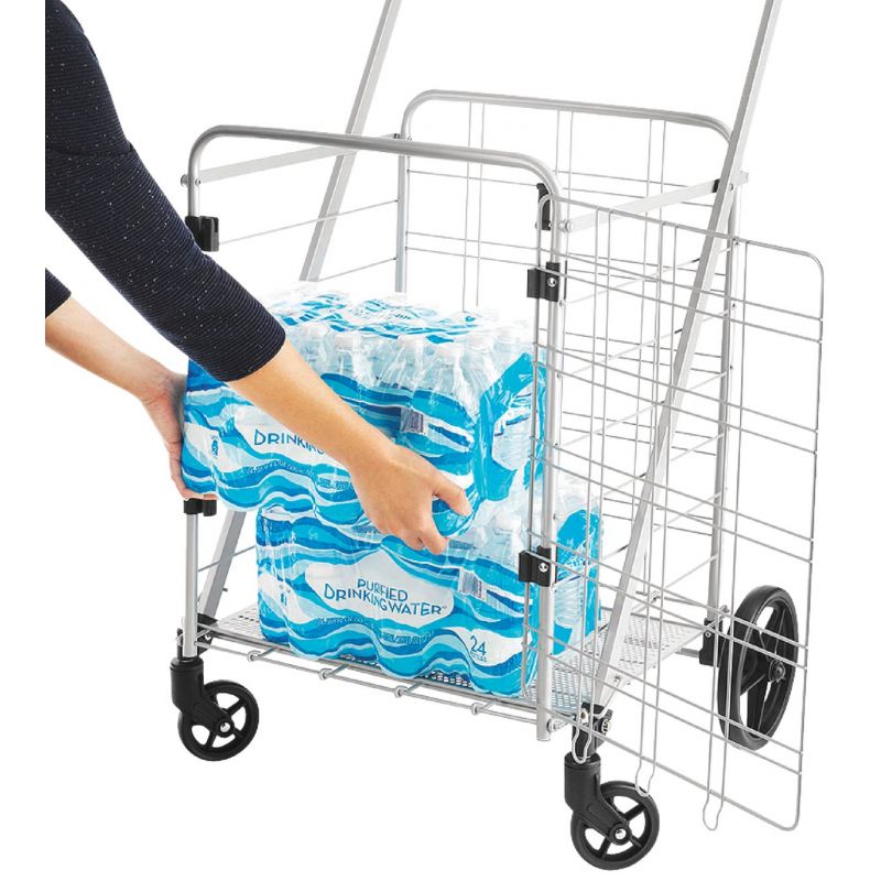 Whitmor Front Access Utility Shopping Cart Gray