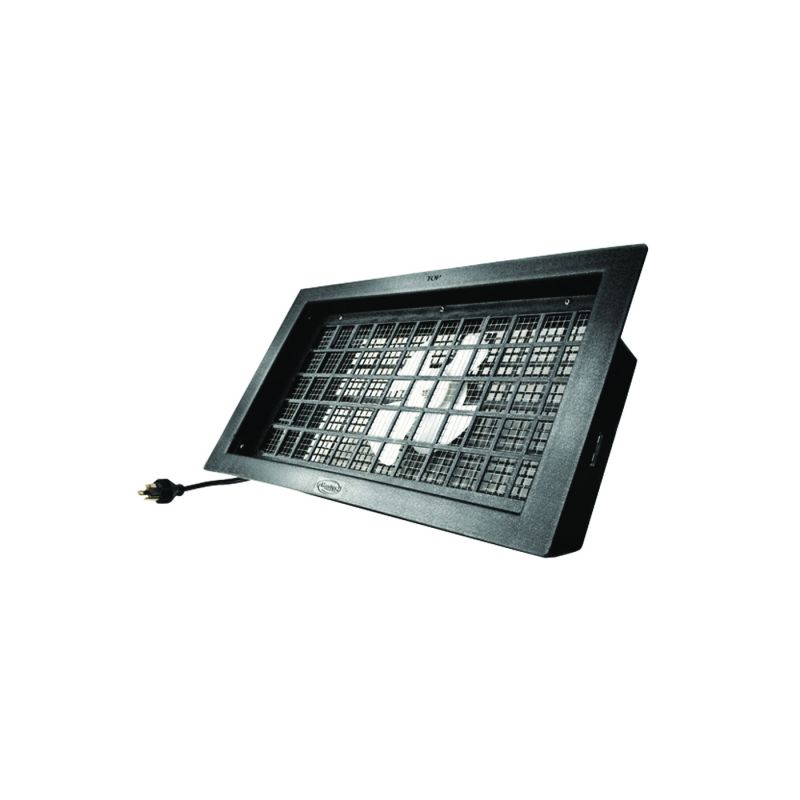Master Flow PFV1 Powered Foundation Vent, 16 in W, 8 in H, 57 sq-in Net Free Ventilating Area, Polyethylene, Black Black