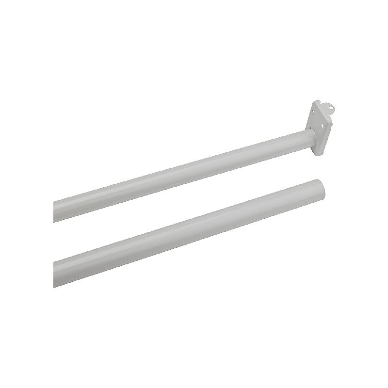 National Hardware N236-206 Closet Rod, 48 to 72 in L, Steel White