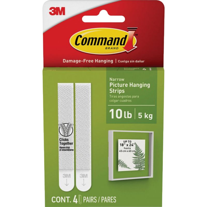Command Picture Hanger Strips White